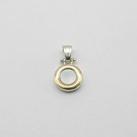 DIJE NACAR 14MM /PLATA Y ORO 